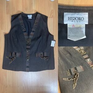 NWT Vintage Hiroko Plus Vest
